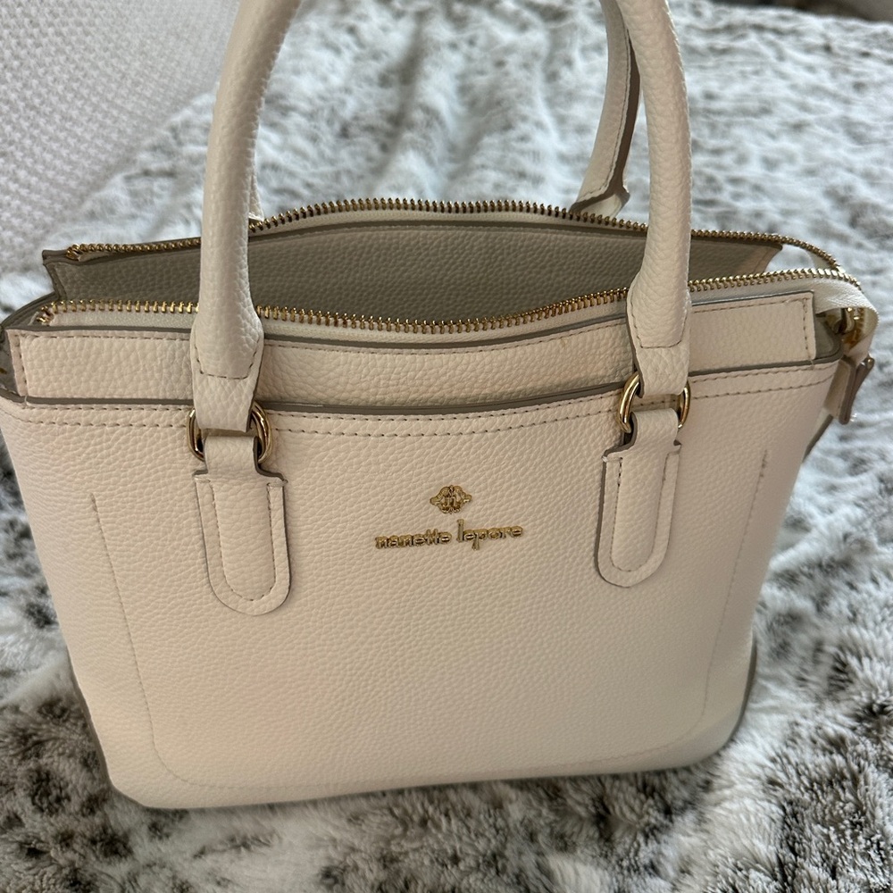 Cream Leather Handbag